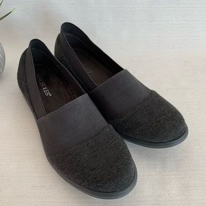 New AEROSOLES Elimental Dark Gray Stretch Casual Slip-On Loafers Woman’s 11M